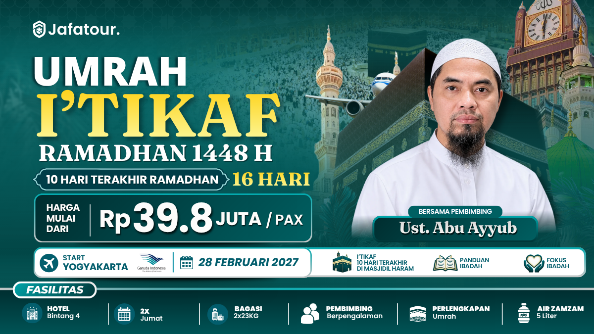 Umrah I'tikaf 10 hari terakhir Ramadhan 2027
